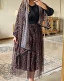 سه تیکه کت دامن شال رزا