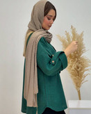 مانتو شانتون دو نخ ملکا جنس شانتون دو نخ