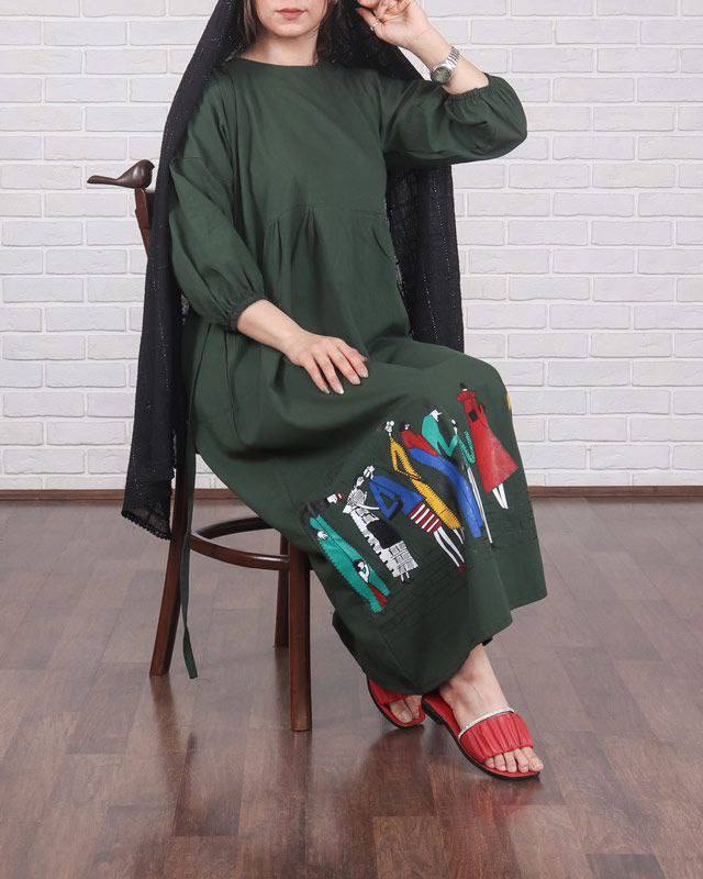 کفتان(پیراهن ساحلی) اورانس جنس لینن نچرال