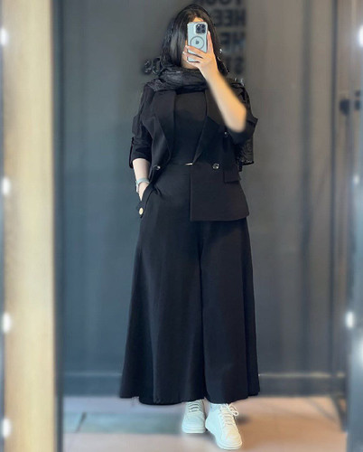 کت شلوار لینن تهمینه جنس لینن گرم بالا