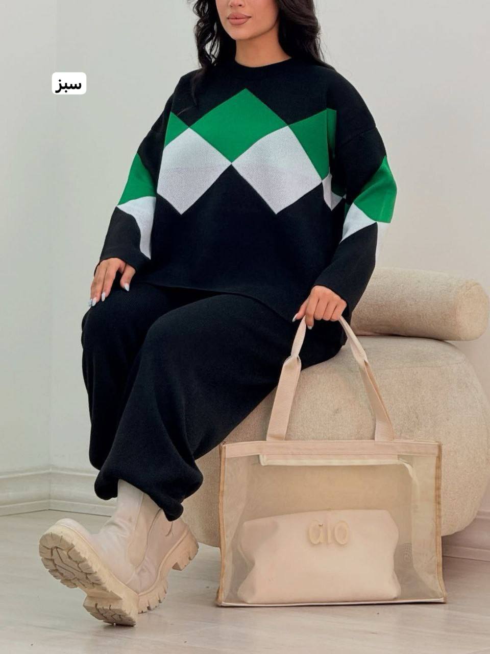ست بافت کارولین جنس بافت اکرولیک درجه یک