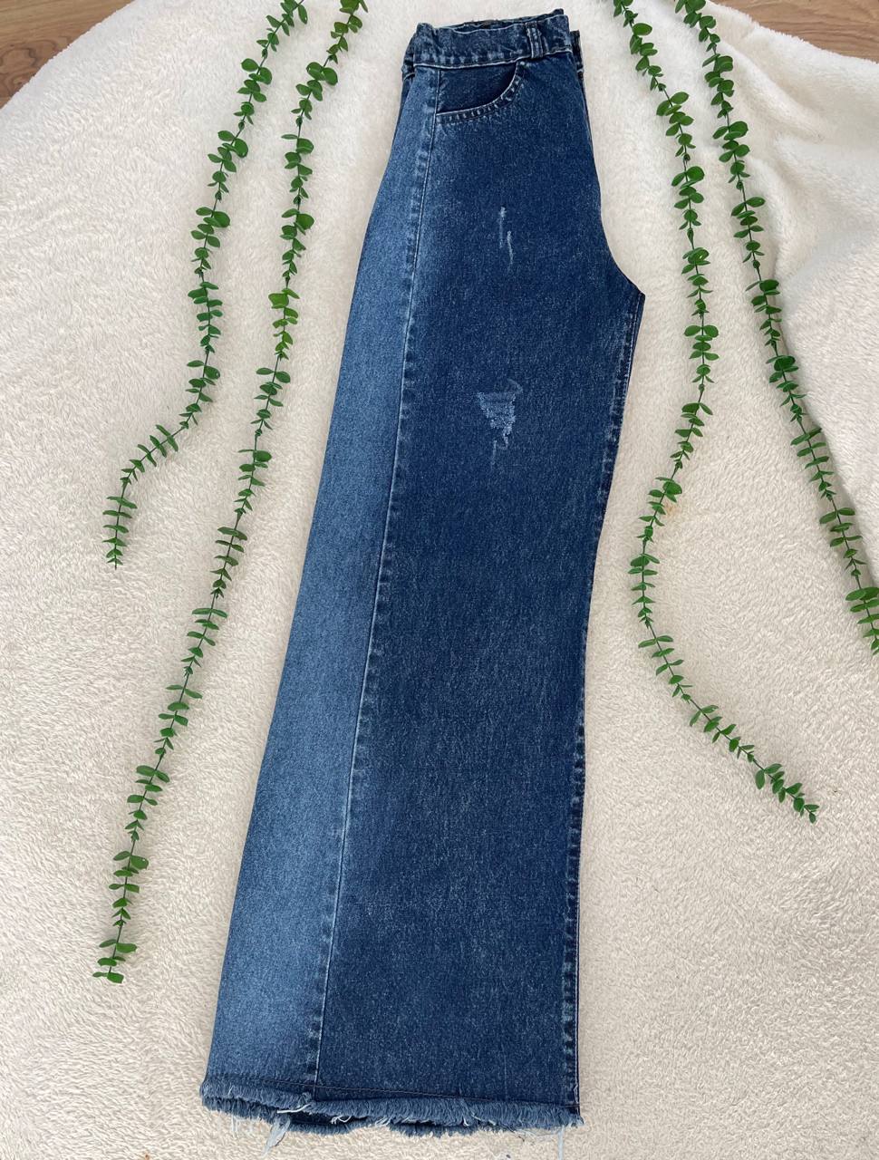 شلوار جین زنانه شافل بغل سنگشور جنس جین دارای سایز بندی ارسال رایگان