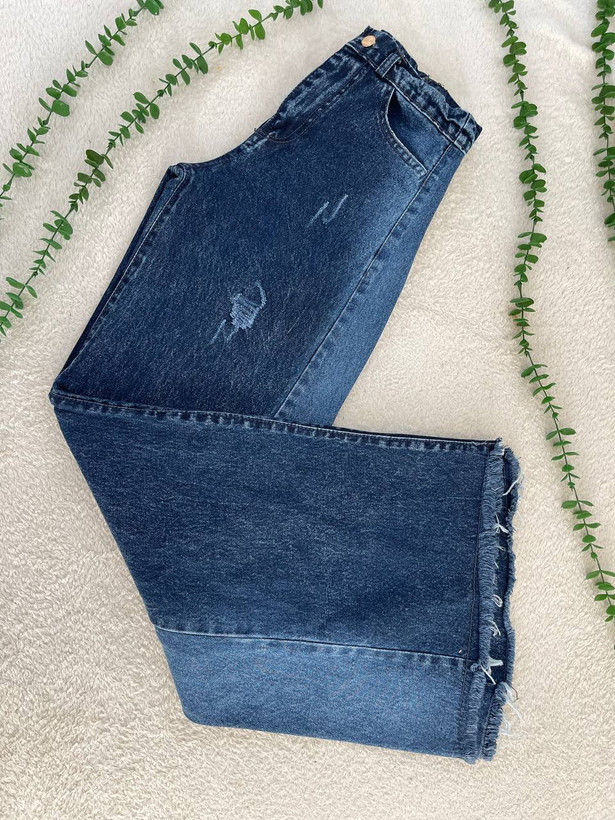 شلوار جین زنانه شافل بغل سنگشور جنس جین دارای سایز بندی ارسال رایگان