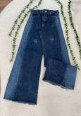 شلوار جین زنانه شافل بغل سنگشور جنس جین دارای سایز بندی ارسال رایگان