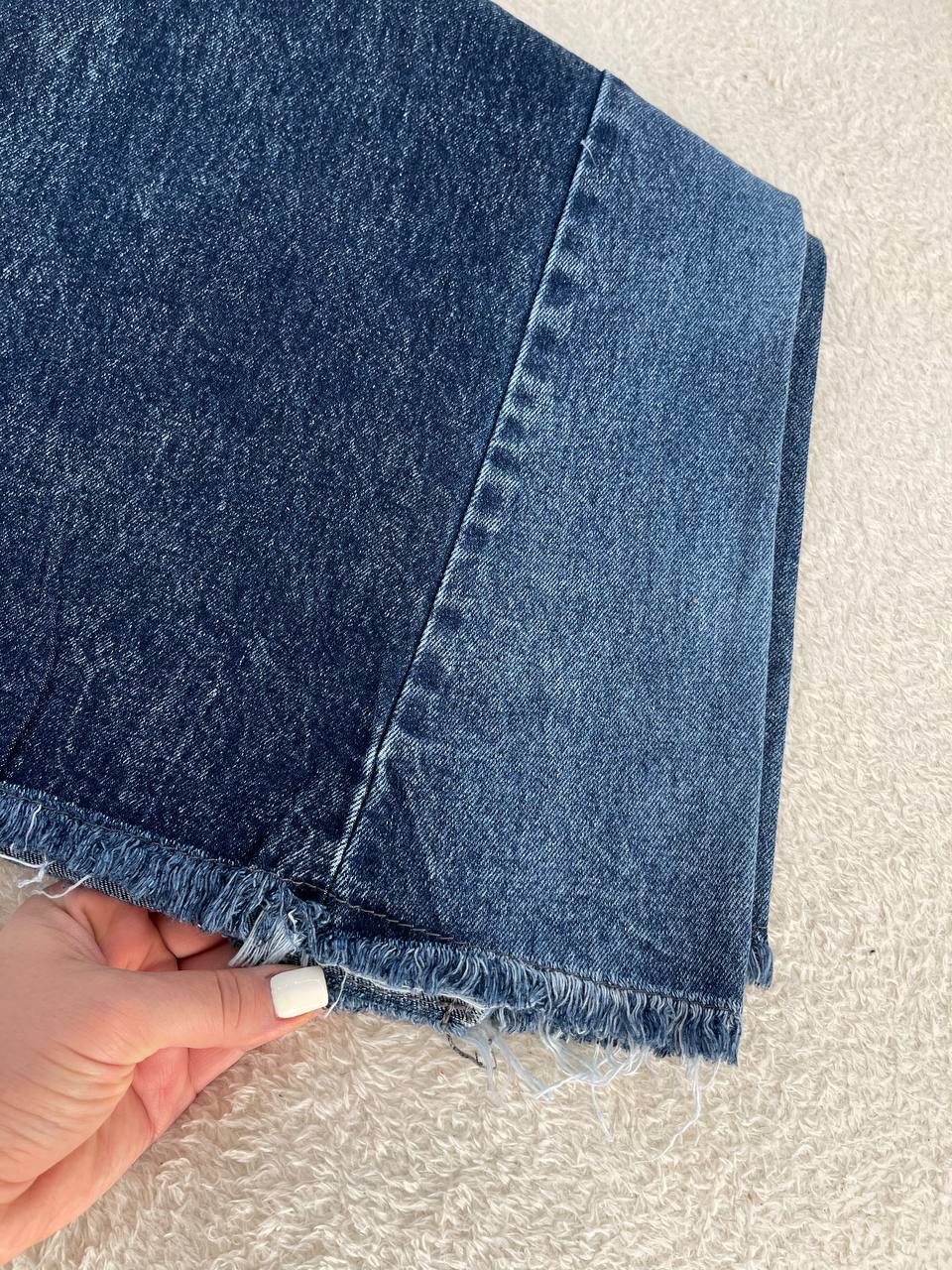 شلوار جین زنانه شافل بغل سنگشور جنس جین دارای سایز بندی ارسال رایگان