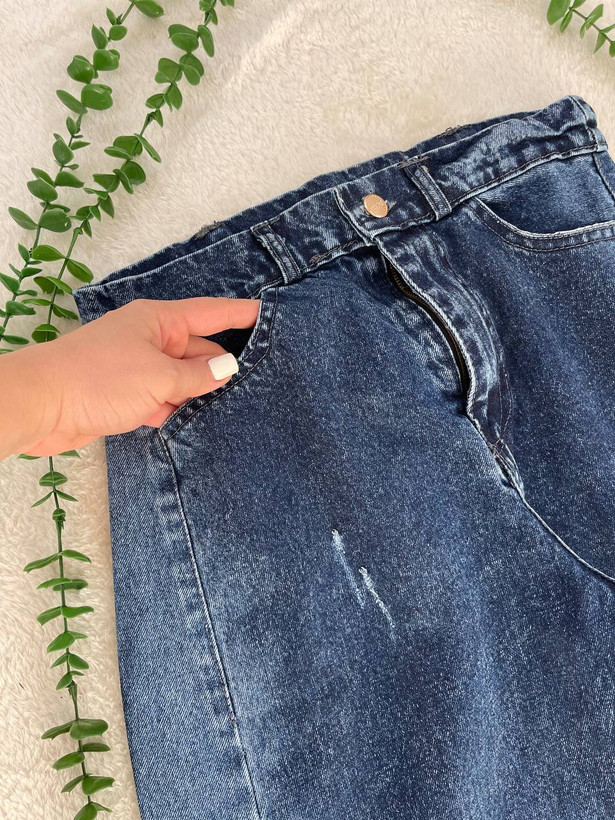 شلوار جین زنانه شافل بغل سنگشور جنس جین دارای سایز بندی ارسال رایگان