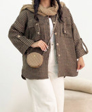 مانتو پیچازی جیب صلیب پاملا جنس پیچازی گرم بالا