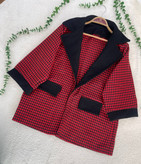 کت پیچازی زنانه یقه انگلیسی گوزل جنس پیچازی گرم بالا و فوتر