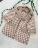 کت پیچازی زنانه یقه انگلیسی گوزل جنس پیچازی گرم بالا و فوتر