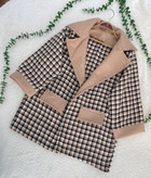 کت پیچازی زنانه یقه انگلیسی گوزل جنس پیچازی گرم بالا و فوتر