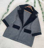 کت پیچازی زنانه یقه انگلیسی گوزل جنس پیچازی گرم بالا و فوتر