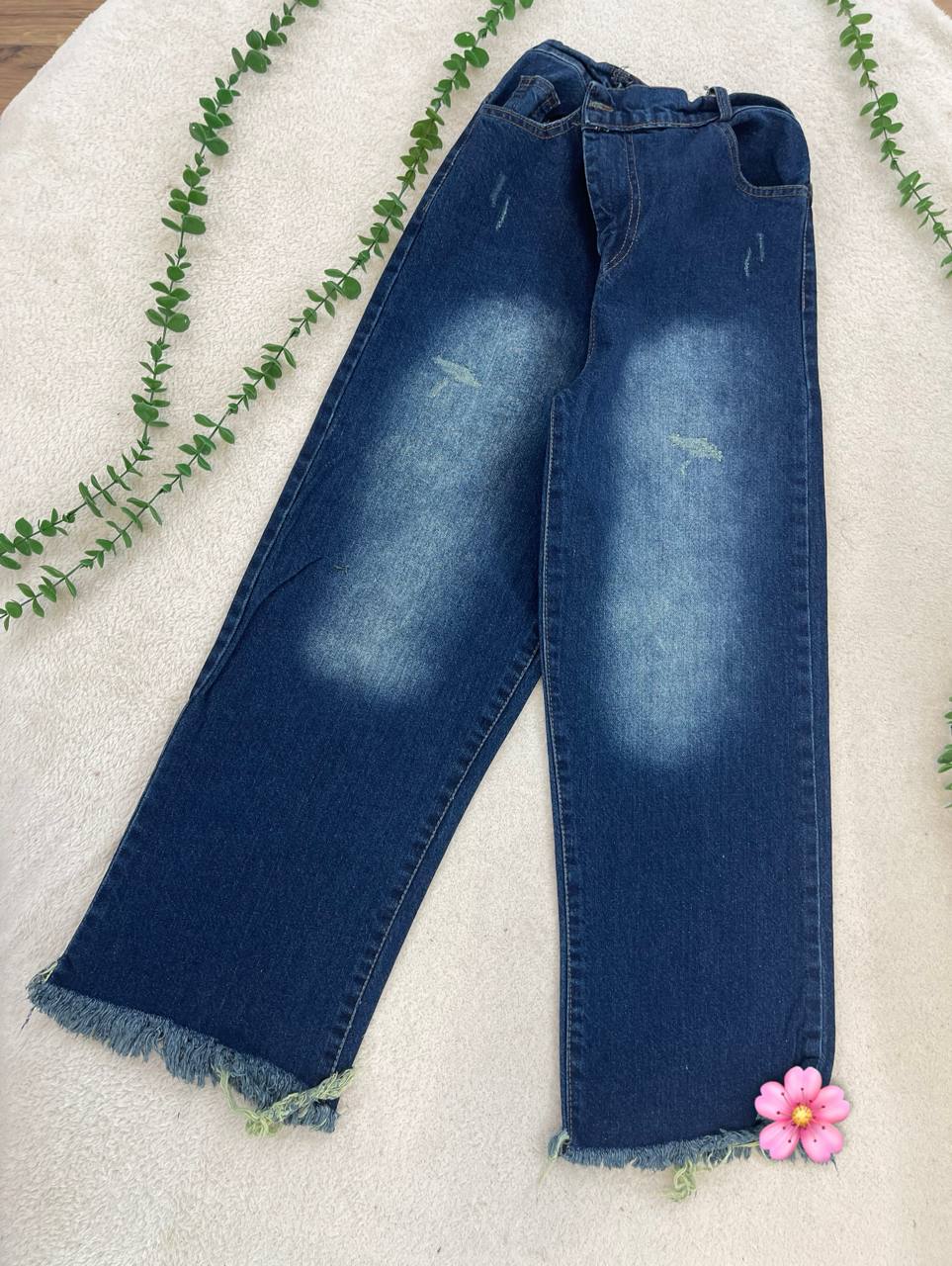 شلوار جین واید زنانه لایلا جنس جین ترک