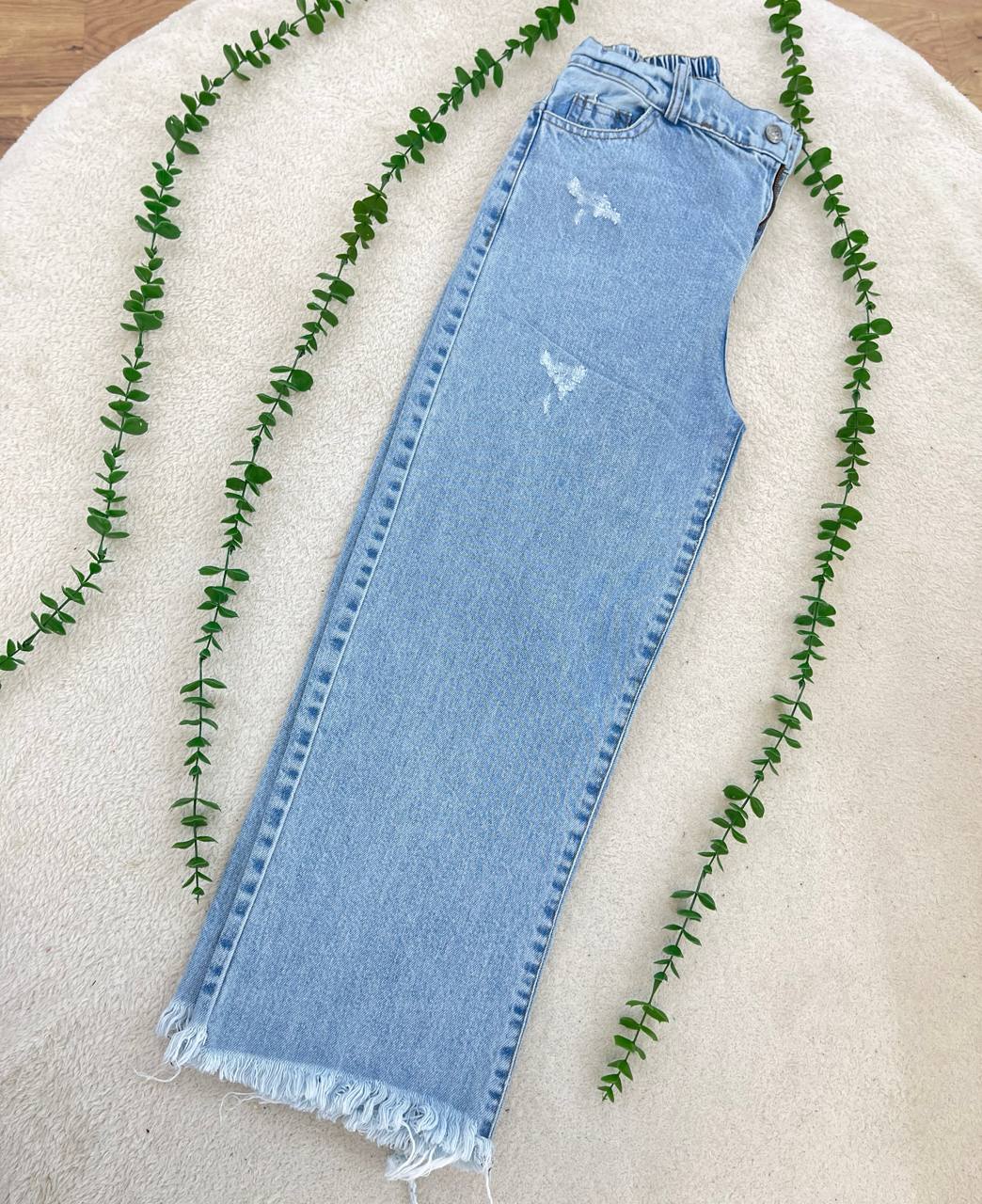 شلوار جین واید زنانه لایلا جنس جین ترک