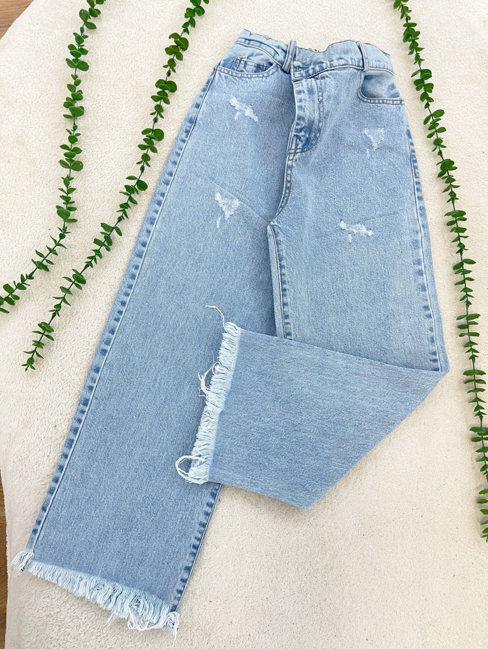 شلوار جین واید زنانه لایلا جنس جین ترک