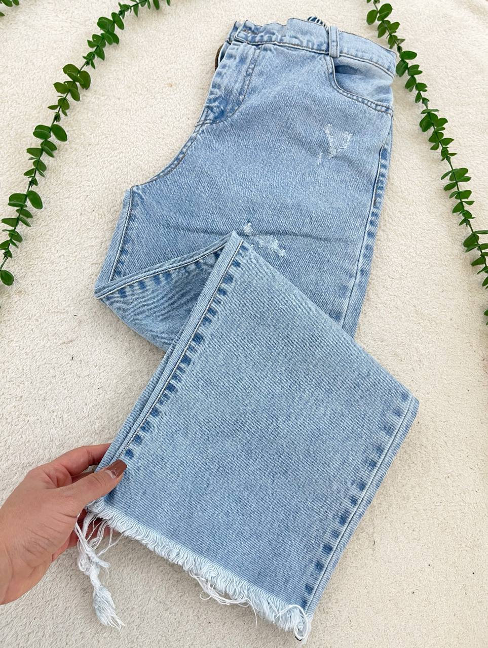 شلوار جین واید زنانه لایلا جنس جین ترک