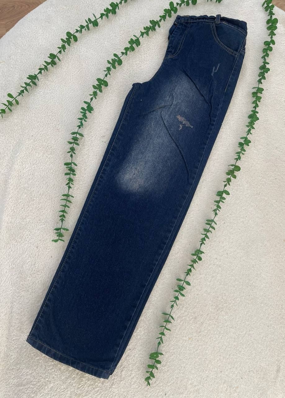 شلوار جین زنانه نیم بگ جنس جین ترک