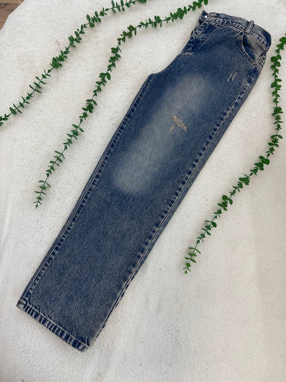 شلوار جین زنانه نیم بگ جنس جین ترک