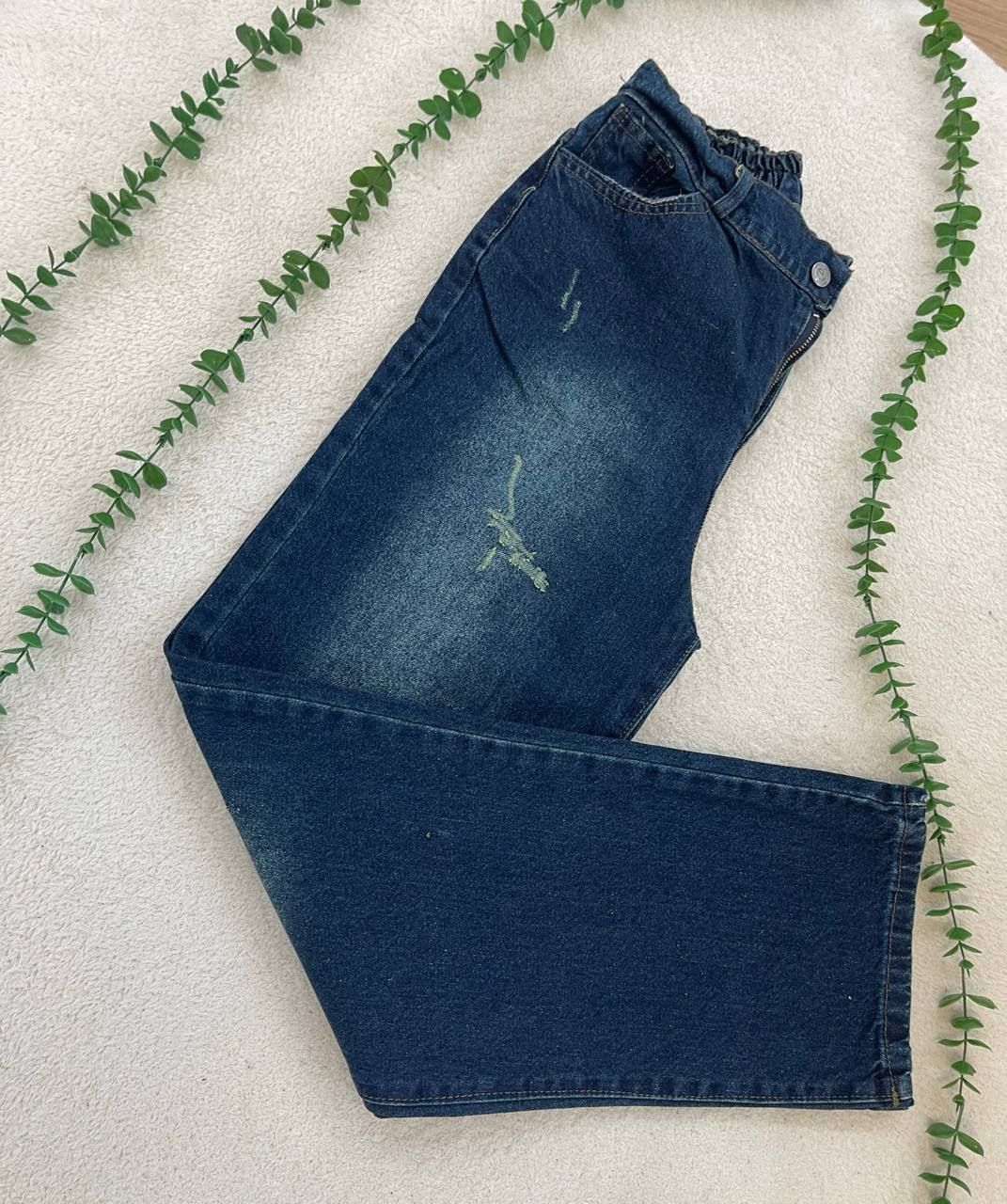 شلوار جین زنانه نیم بگ جنس جین ترک