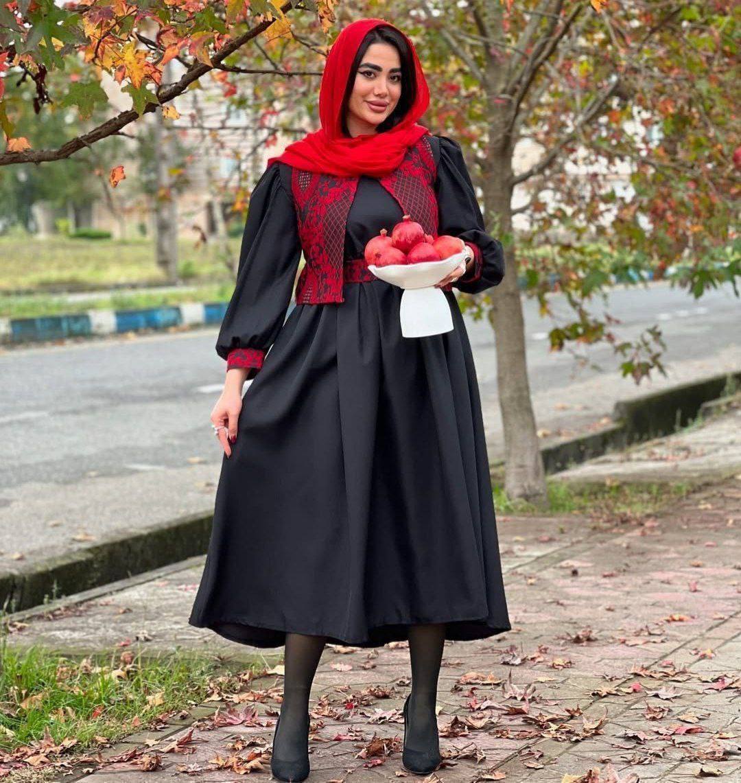 ست سه تیکه سارافون ژیله یلدایی زنانه سیمارو جنس تافته و کرپ پرشین فری سایز ارسال رایگان