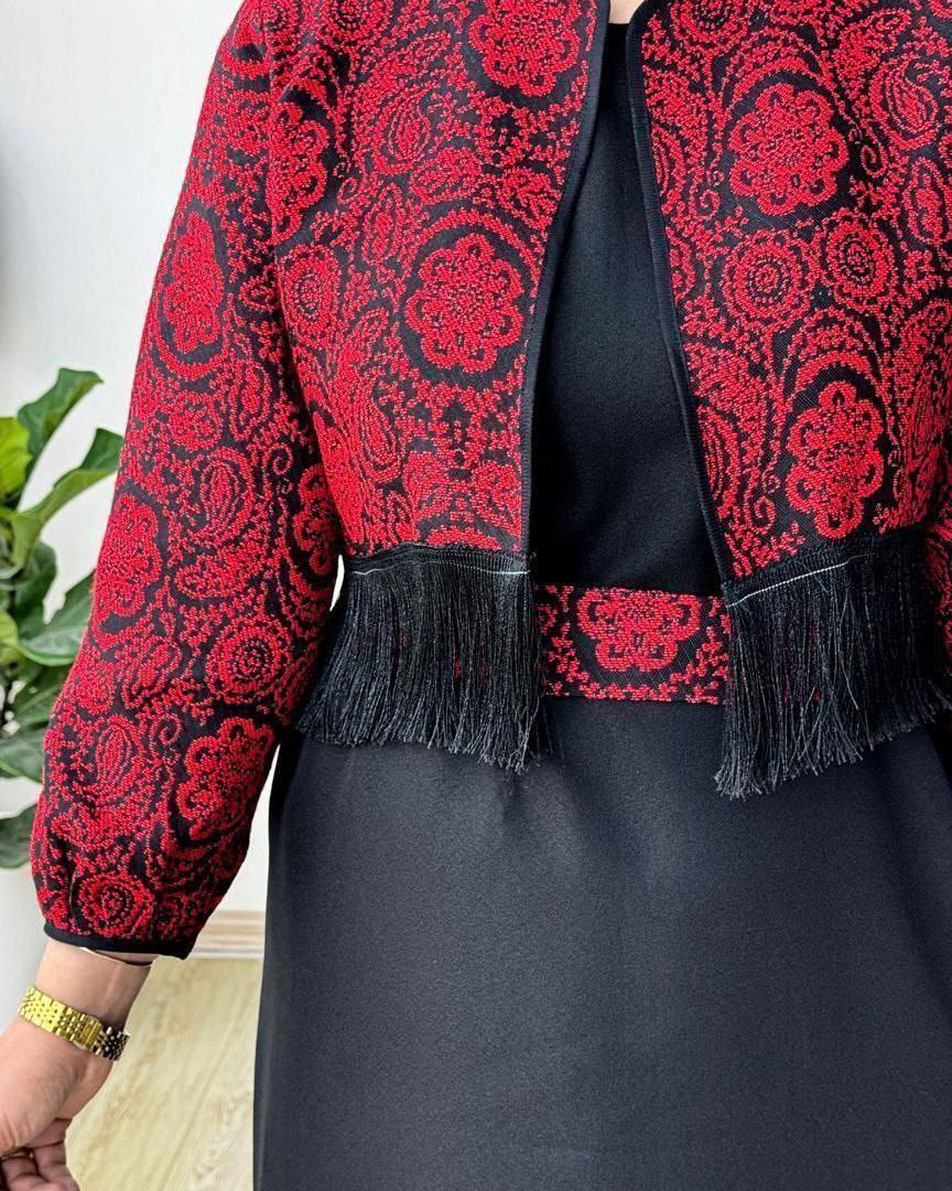 سه تیکه زنانه یلدایی جیران جنس تافته و کرپ پرشین