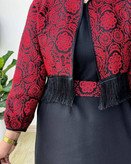 سه تیکه زنانه یلدایی جیران جنس تافته و کرپ پرشین