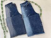 شلوار جین زنانه شافل بغل سنگشور جنس جین دارای سایز بندی ارسال رایگان