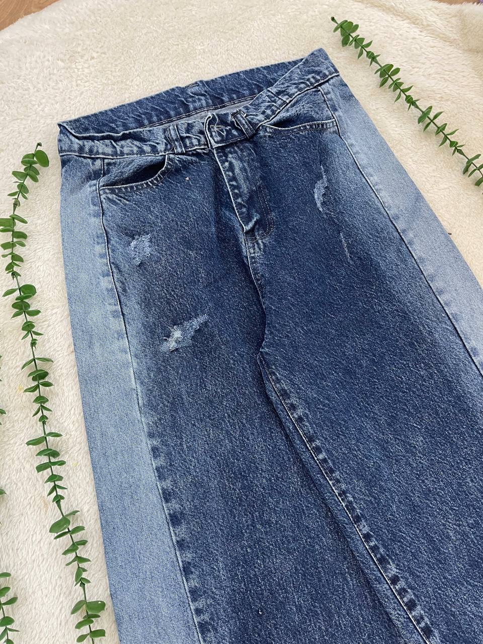 شلوار جین زنانه شافل بغل سنگشور جنس جین دارای سایز بندی ارسال رایگان