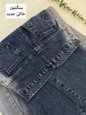 شلوار جین زنانه شافل بغل سنگشور جنس جین دارای سایز بندی ارسال رایگان