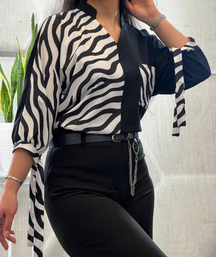 شومیز بوگاتی جنس کرپ بوگاتی