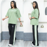 ست تیشرت شلوار پاپیونی جنس دورس گلکسی