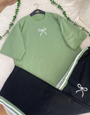 ست تیشرت شلوار پاپیونی جنس دورس گلکسی