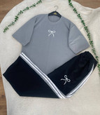 ست تیشرت شلوار پاپیونی جنس دورس گلکسی