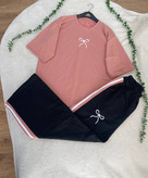 ست تیشرت شلوار پاپیونی جنس دورس گلکسی