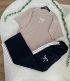 ست تیشرت شلوار پاپیونی جنس دورس گلکسی