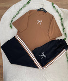 ست تیشرت شلوار پاپیونی جنس دورس گلکسی