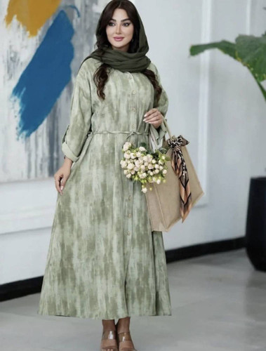 پیراهن بلند زنانه گازوئیلی جنس صوفیا گازوئیلی فری سایز