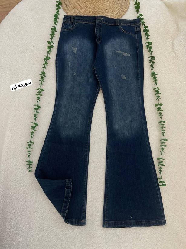 شلوار جین بوتکات رنگ سورمهای