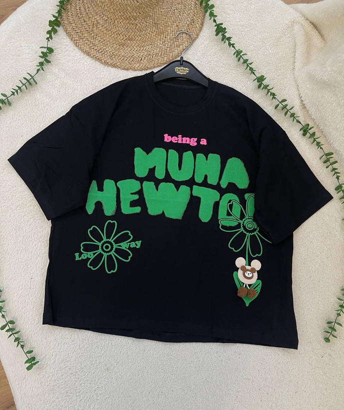 تیشرت باکسی زنانه MUNA NEWTO مشکی