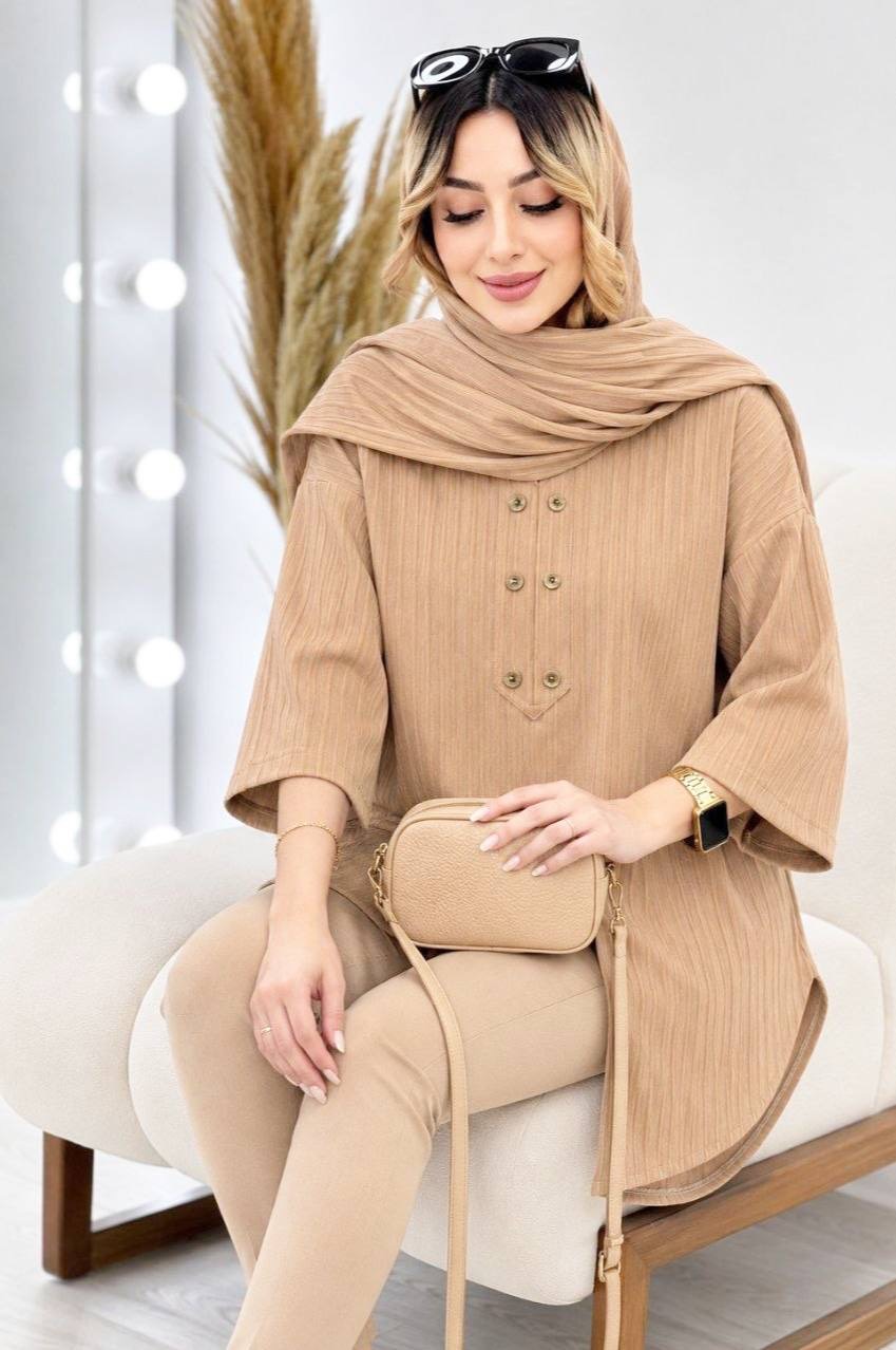 تونیک خزان زنانه آیوا پلاس کرم