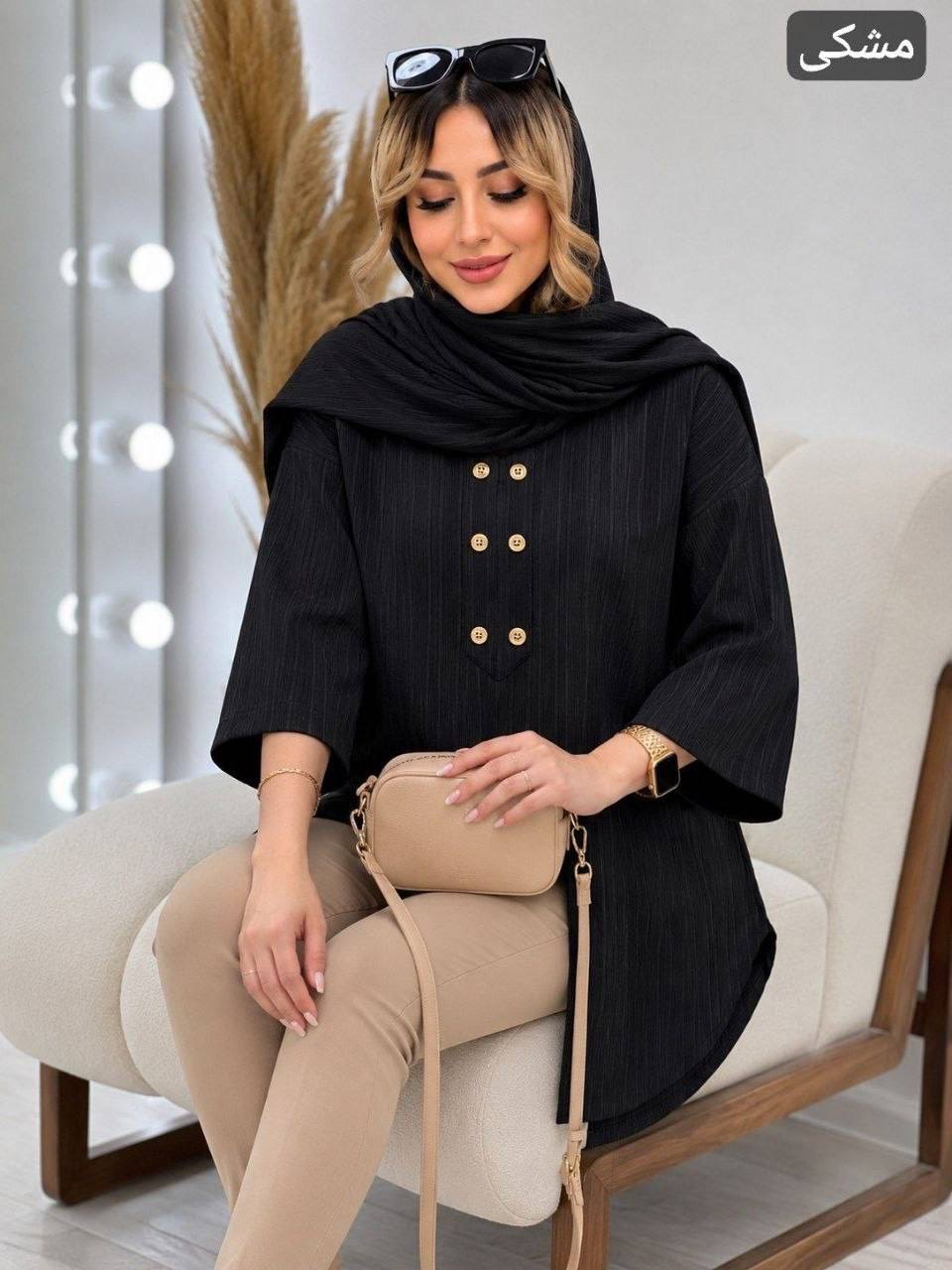 تونیک خزان زنانه آیوا پلاس مشکی