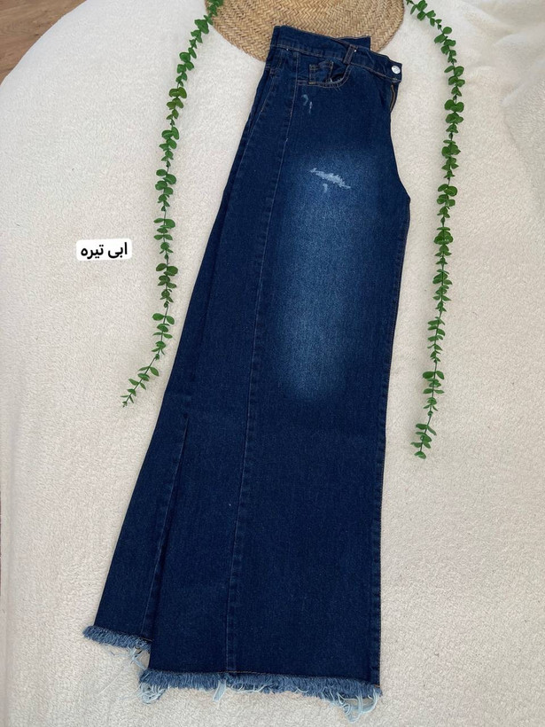شلوار جین شافل شکیرا رنگ آبی تیره