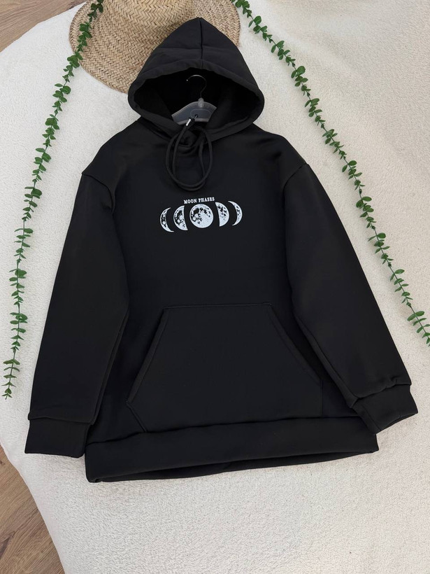 هودی MOON PHASES مشکی نمای کامل